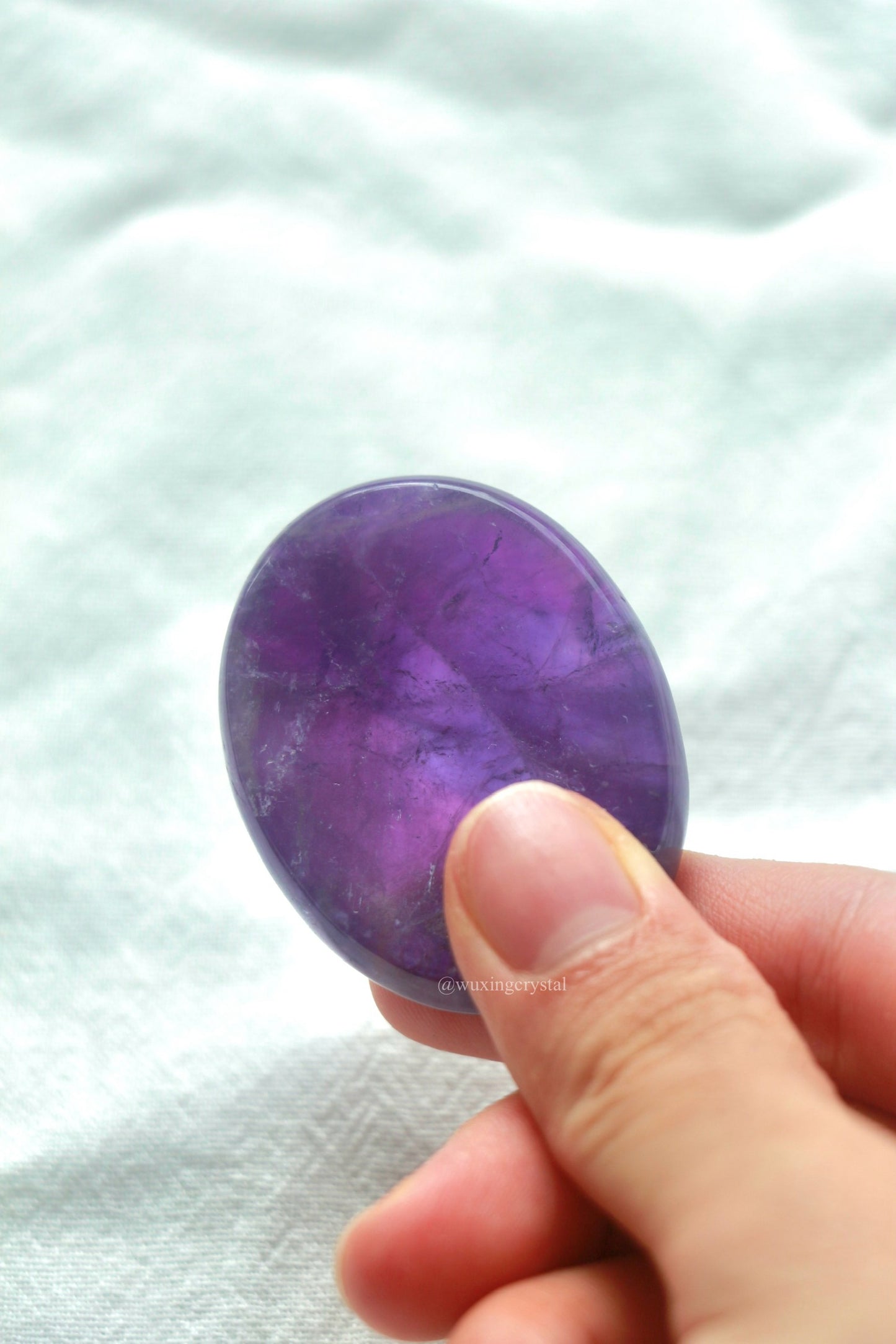 Amethyst Worry Stone: Embrace Peace and Intuition