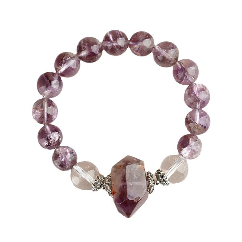 Soul Purifier - Amethyst & Phantom Quartz Bracelet