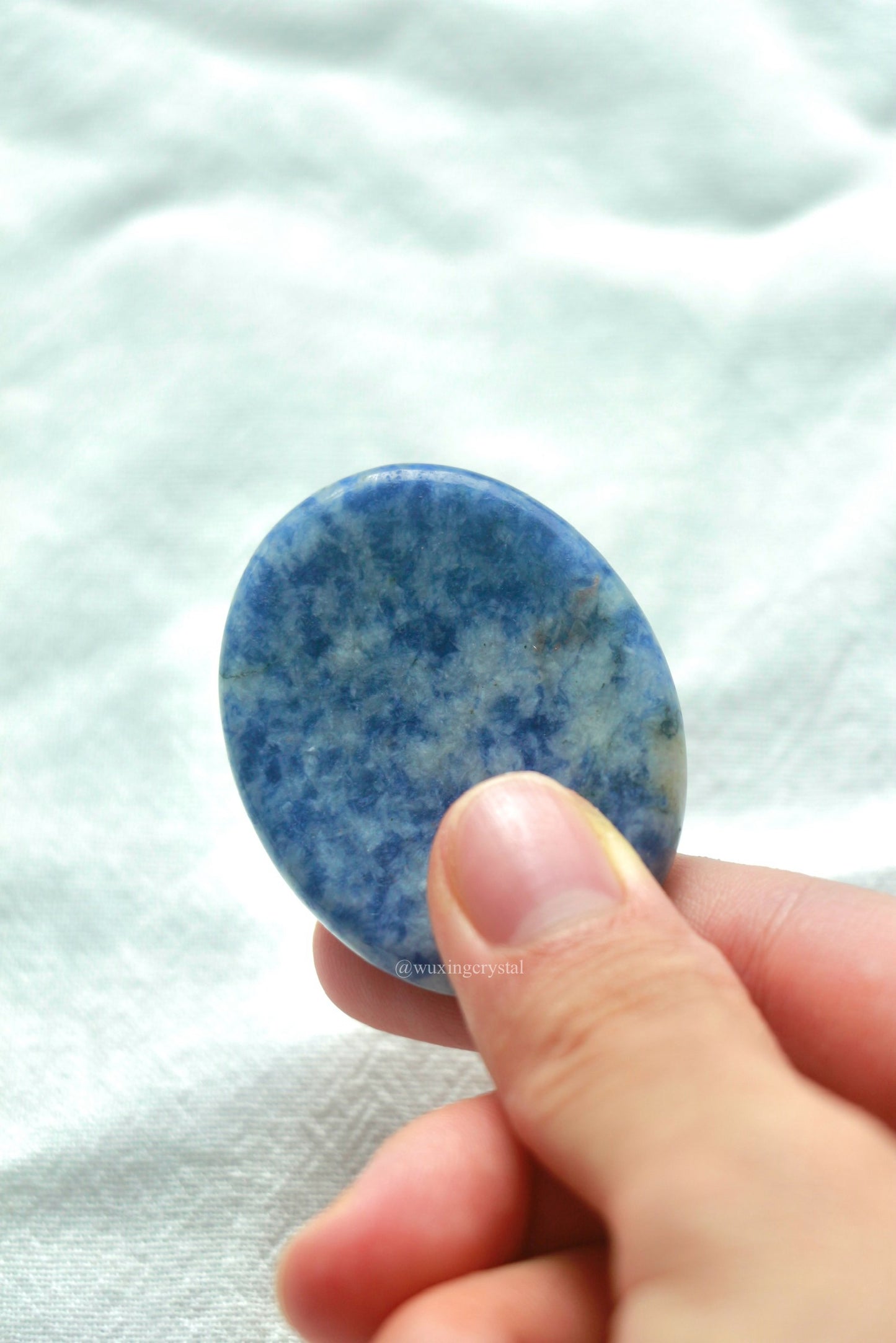 Blue Spot Jasper Worry Stone: A Touch of Serenity and Balance