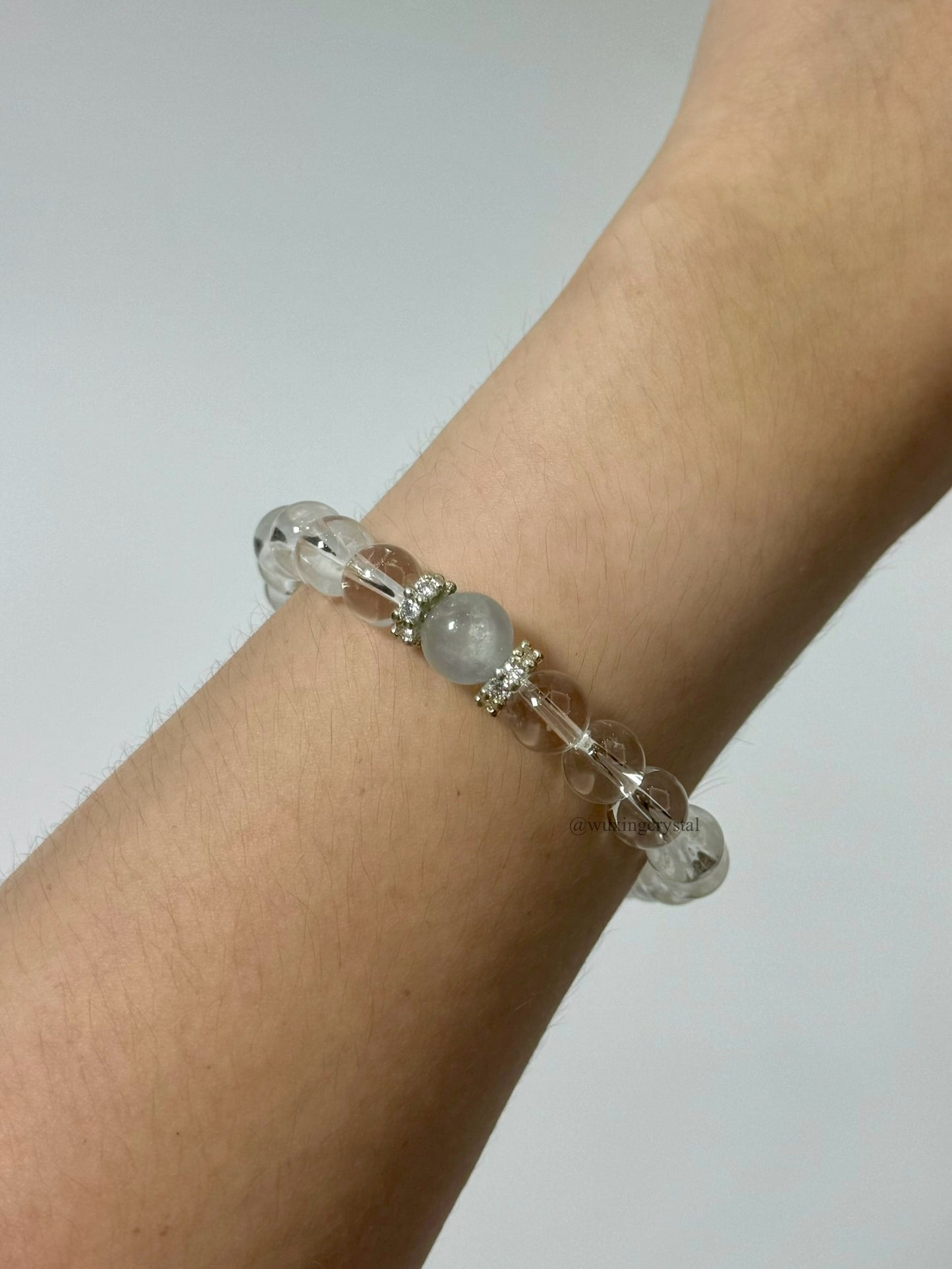 Clear Crystal & Aquamarine Bracelet