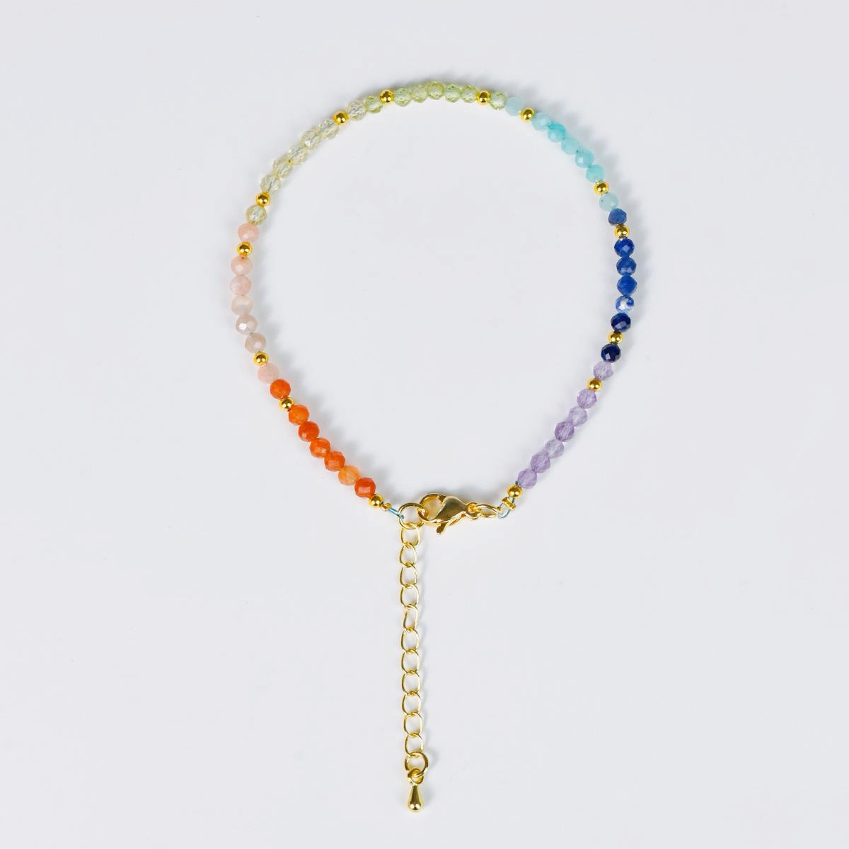 Faceted Gemstone Chakra Bracelet