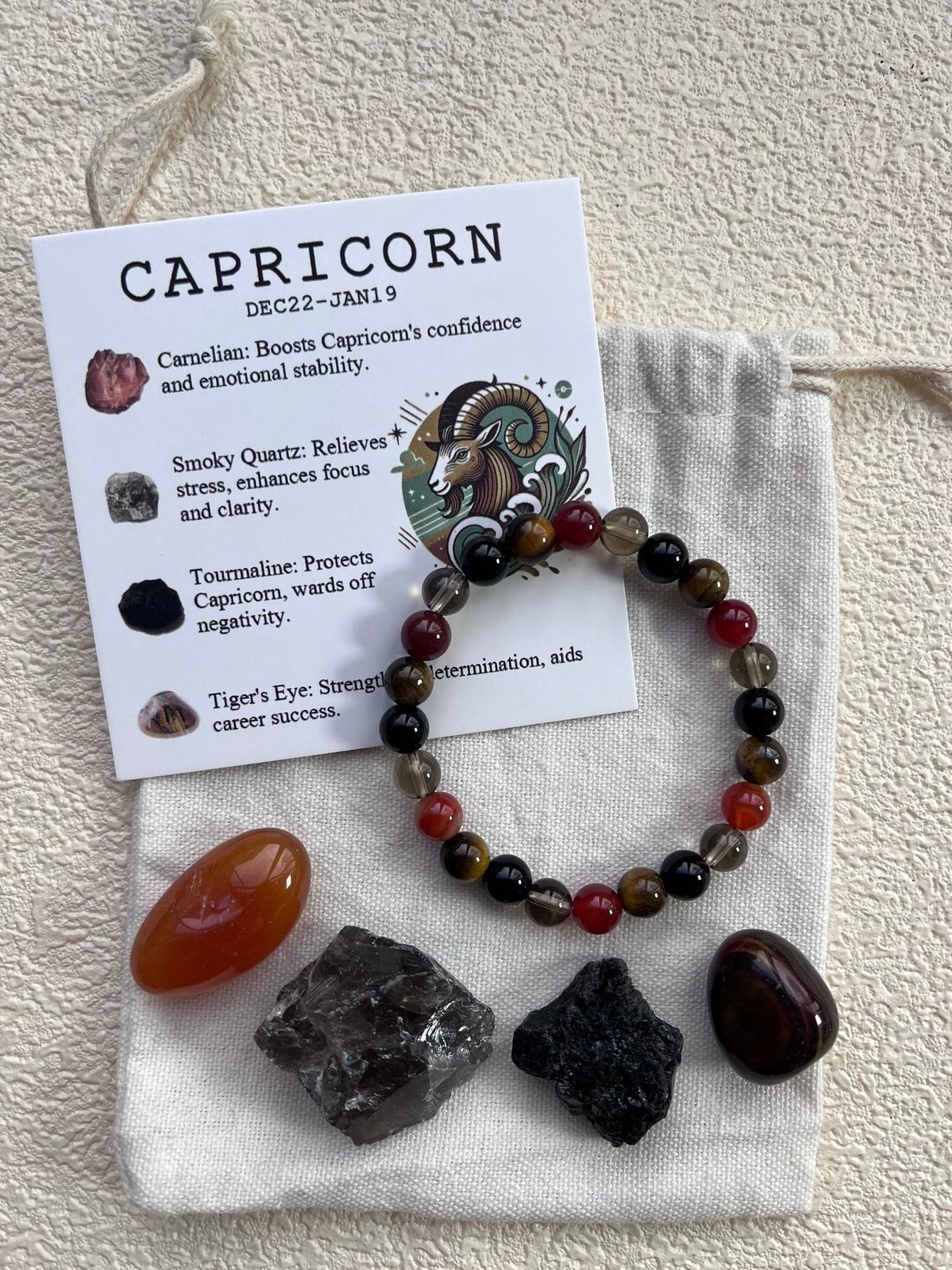 Zodiac Healing Stone Bracelet Set