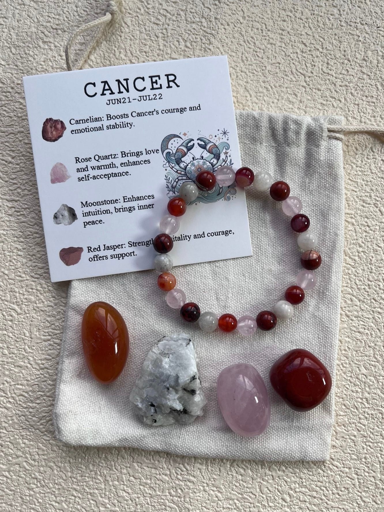 Zodiac Healing Stone Bracelet Set