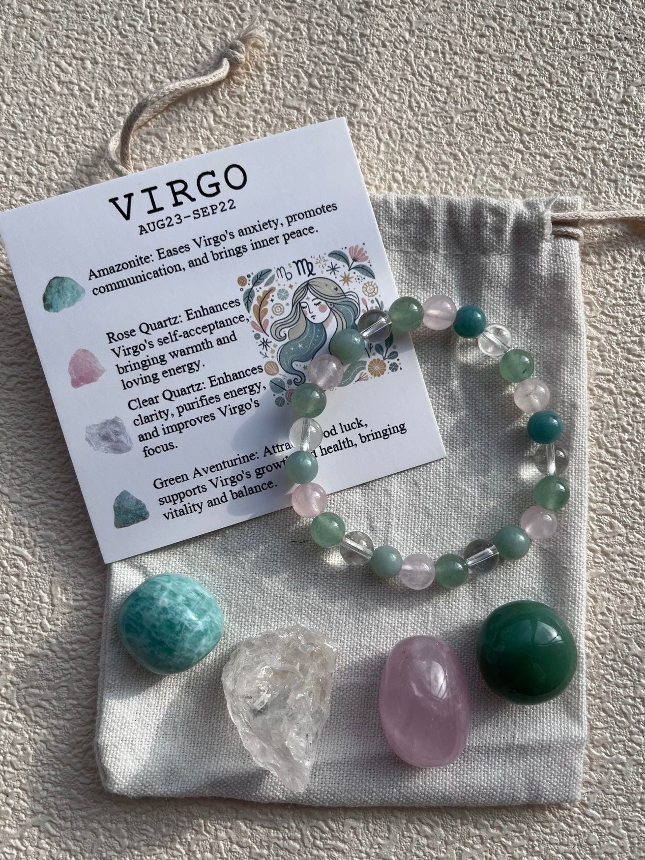 Zodiac Healing Stone Bracelet Set