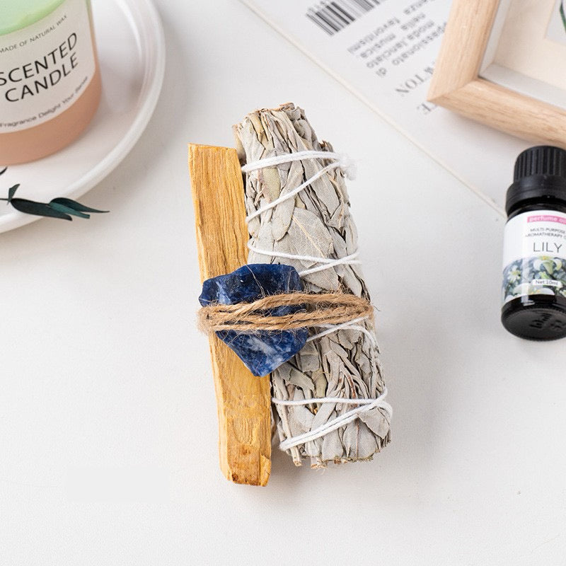 White Sage & Palo Santo & Raw Stone Cleansing Set