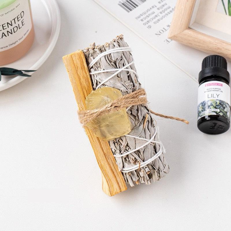 White Sage & Palo Santo & Raw Stone Cleansing Set