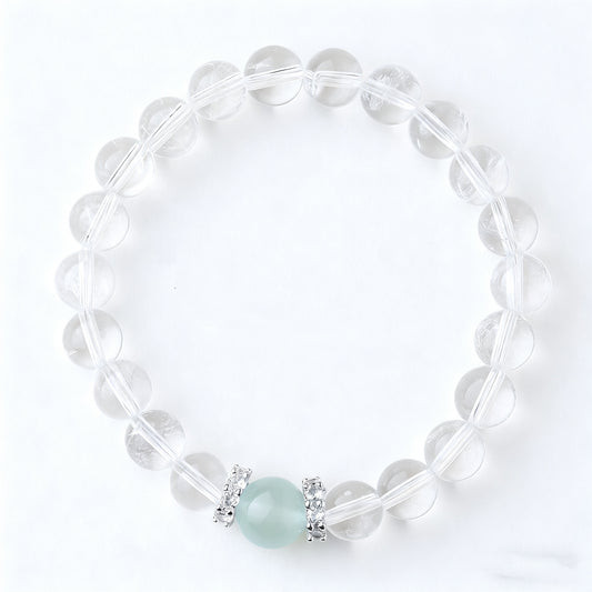 Clear Crystal & Aquamarine Bracelet