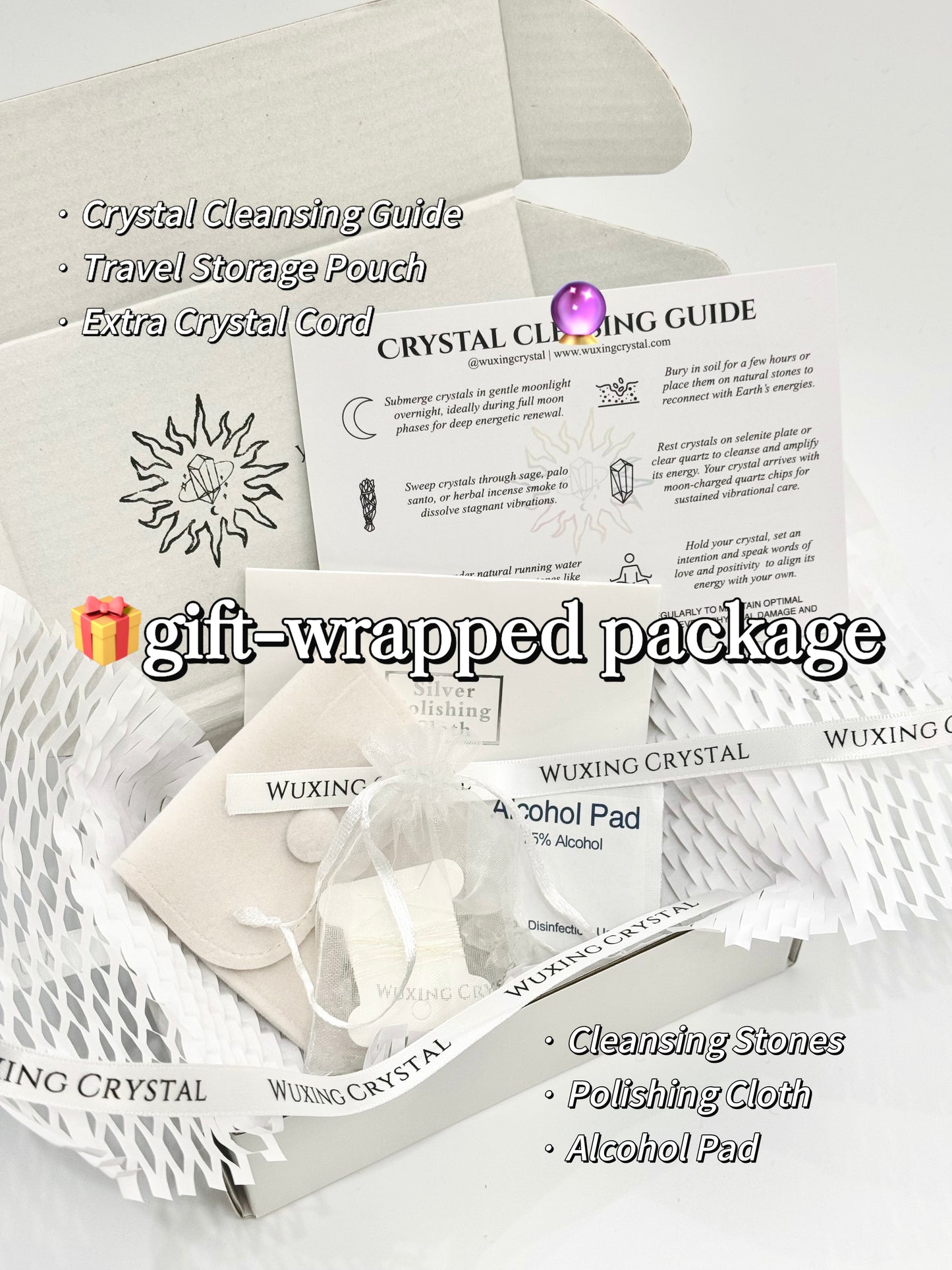 Natural Crystal Adjustable Ring — 6 Gemstone Options