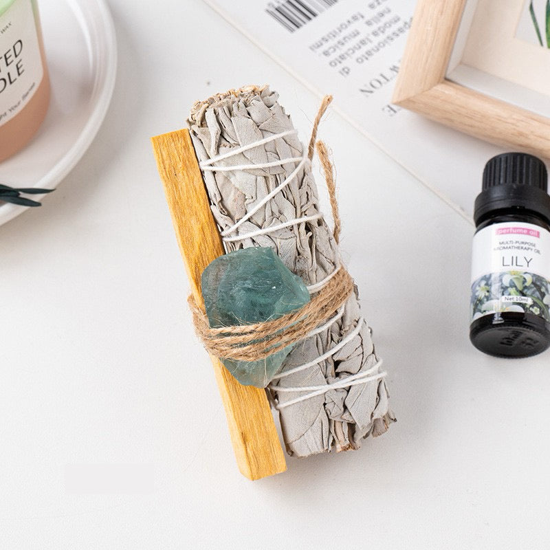 White Sage & Palo Santo & Raw Stone Cleansing Set
