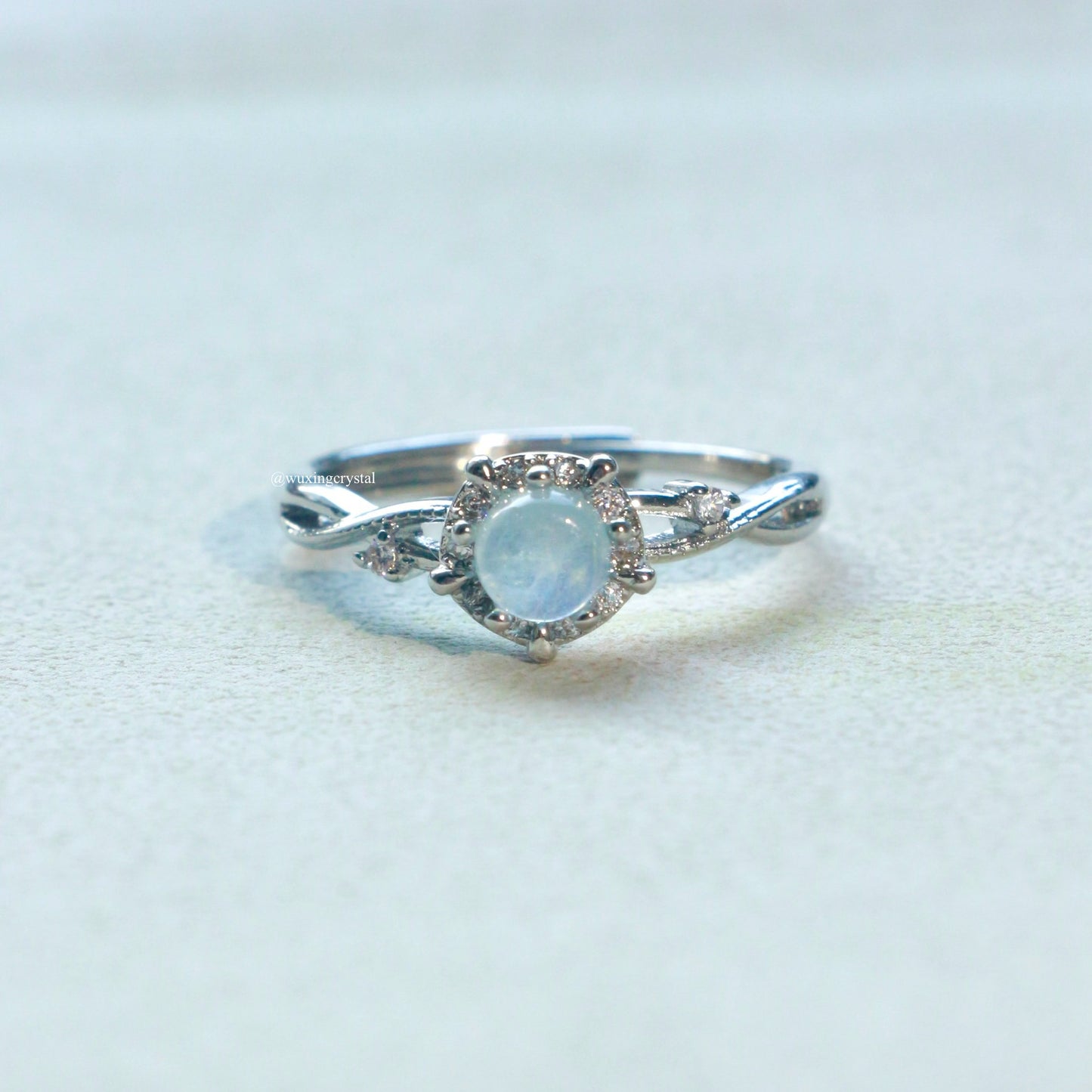 Natural Crystal Adjustable Ring — 6 Gemstone Options