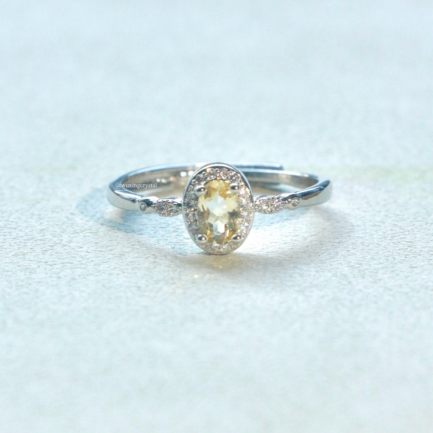 Natural Crystal Adjustable Ring — 6 Gemstone Options