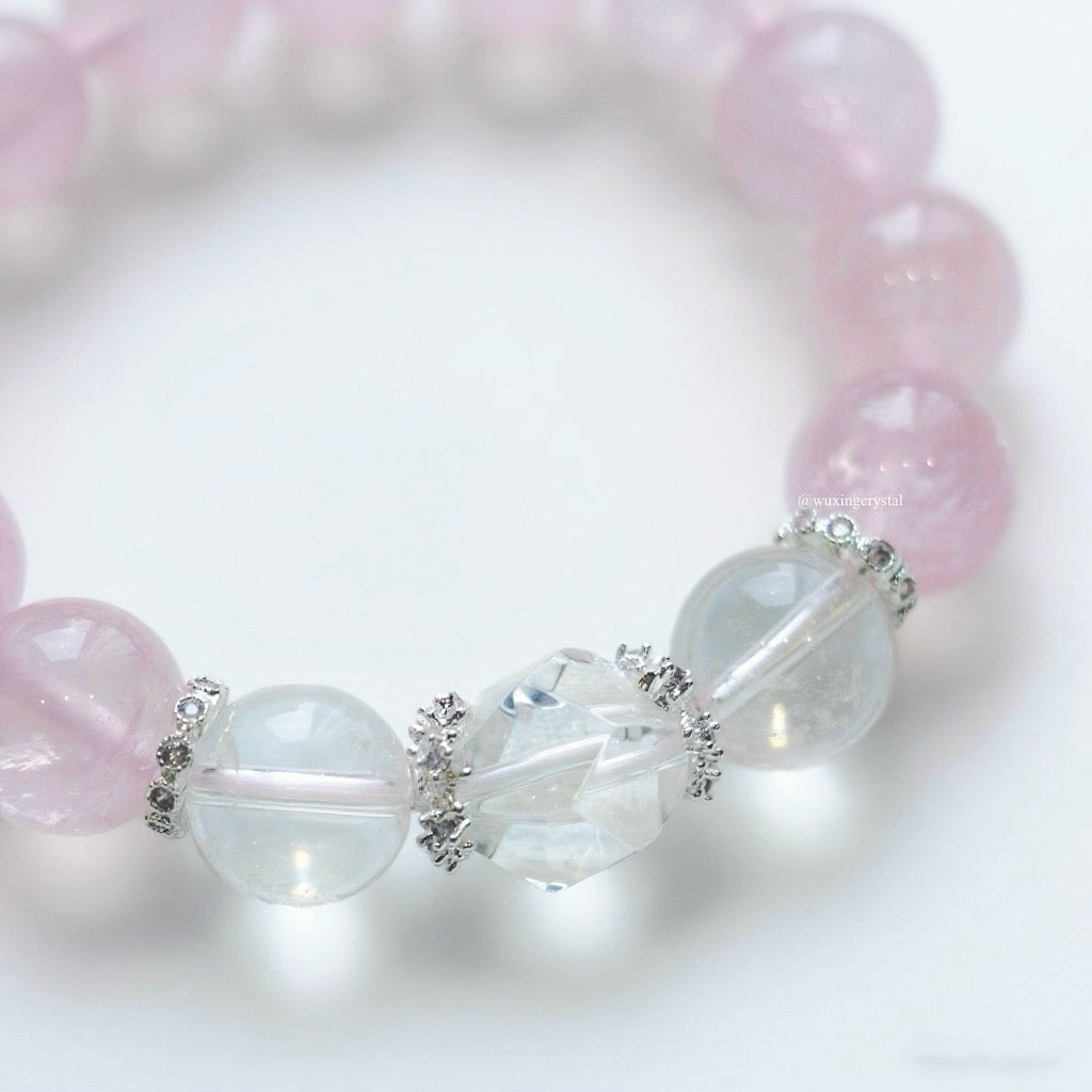 Butterfly Rose Quartz Bracelet