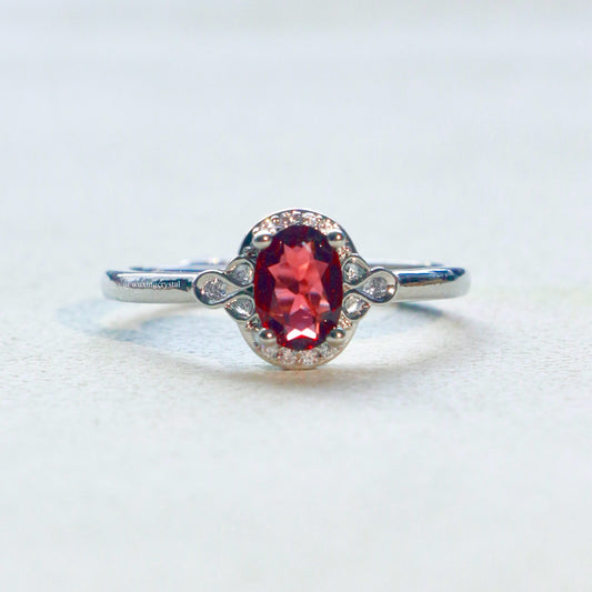 Natural Crystal Adjustable Ring — 6 Gemstone Options