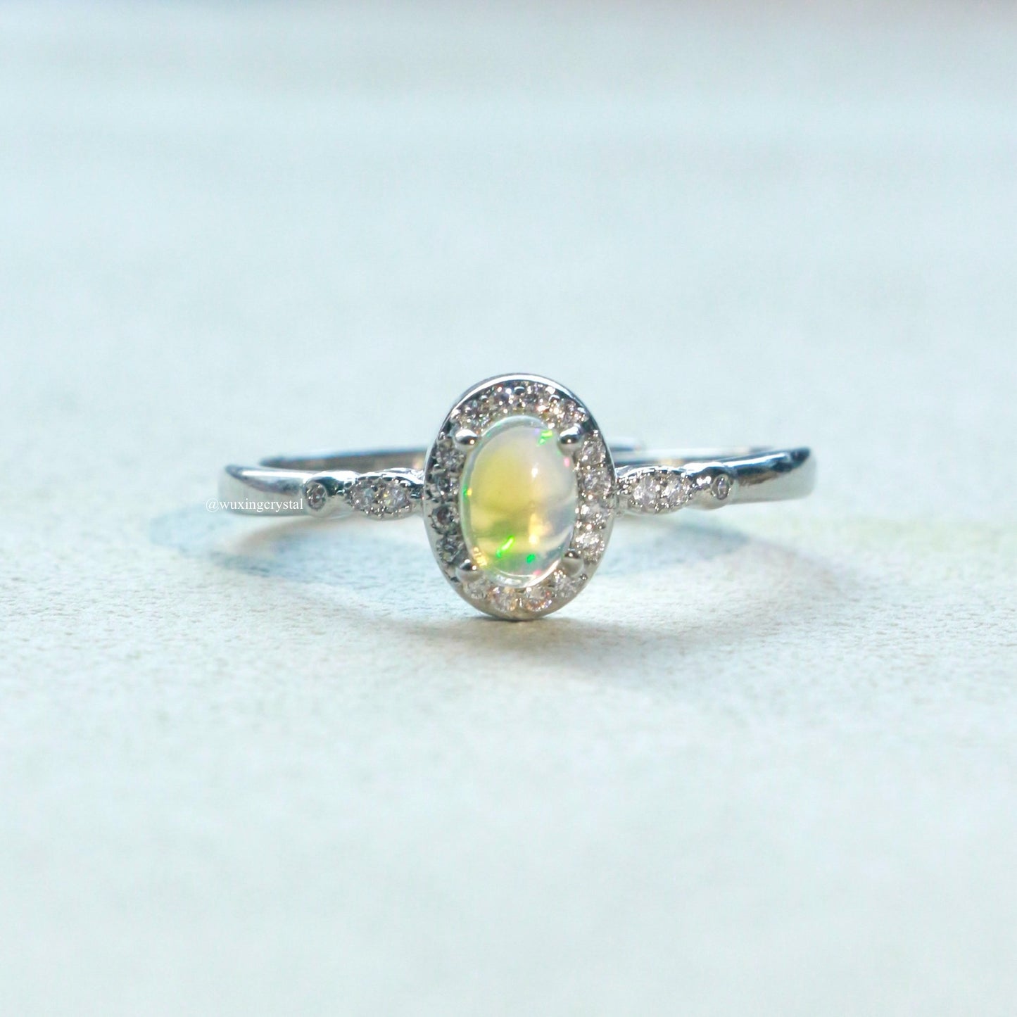 Natural Crystal Adjustable Ring — 6 Gemstone Options