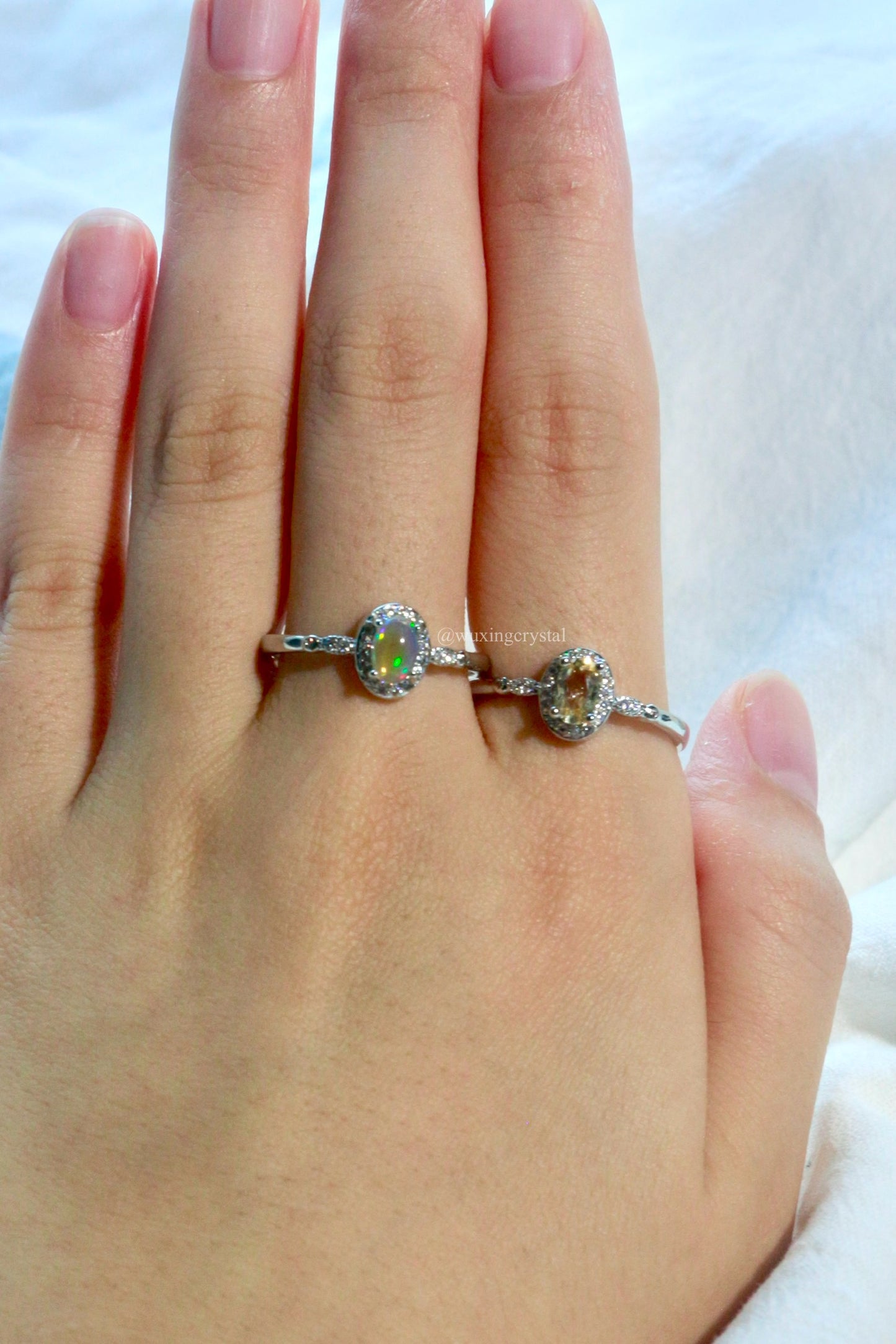 Natural Crystal Adjustable Ring — 6 Gemstone Options