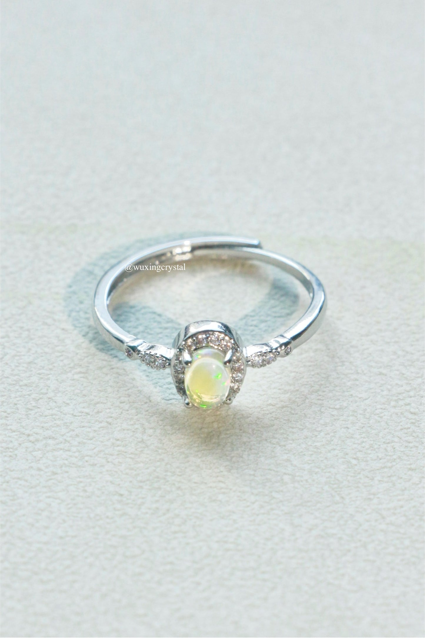 Natural Crystal Adjustable Ring — 6 Gemstone Options