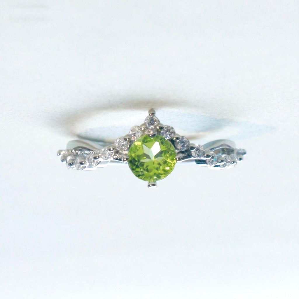 Natural Crystal Adjustable Ring — 6 Gemstone Options