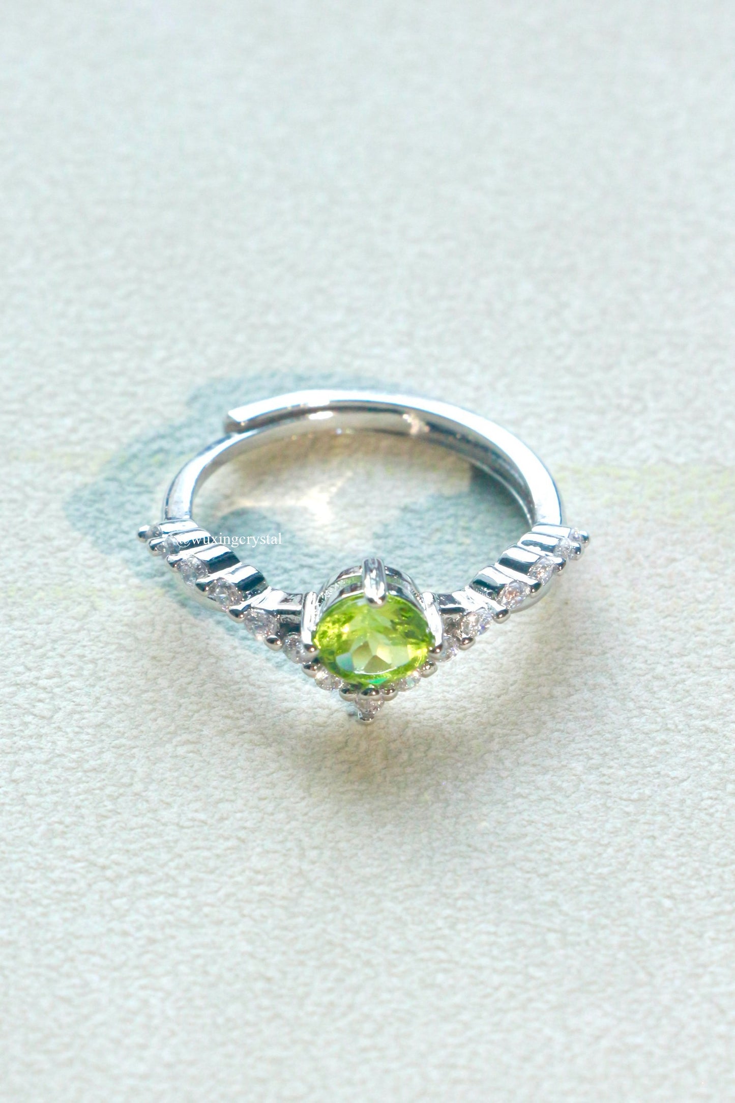 Natural Crystal Adjustable Ring — 6 Gemstone Options