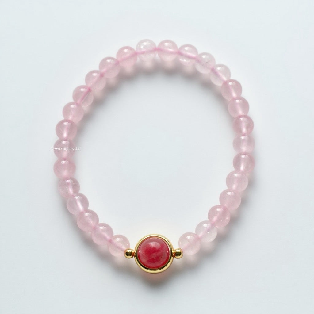 Rose Quartz & Rhodonite Bracelet