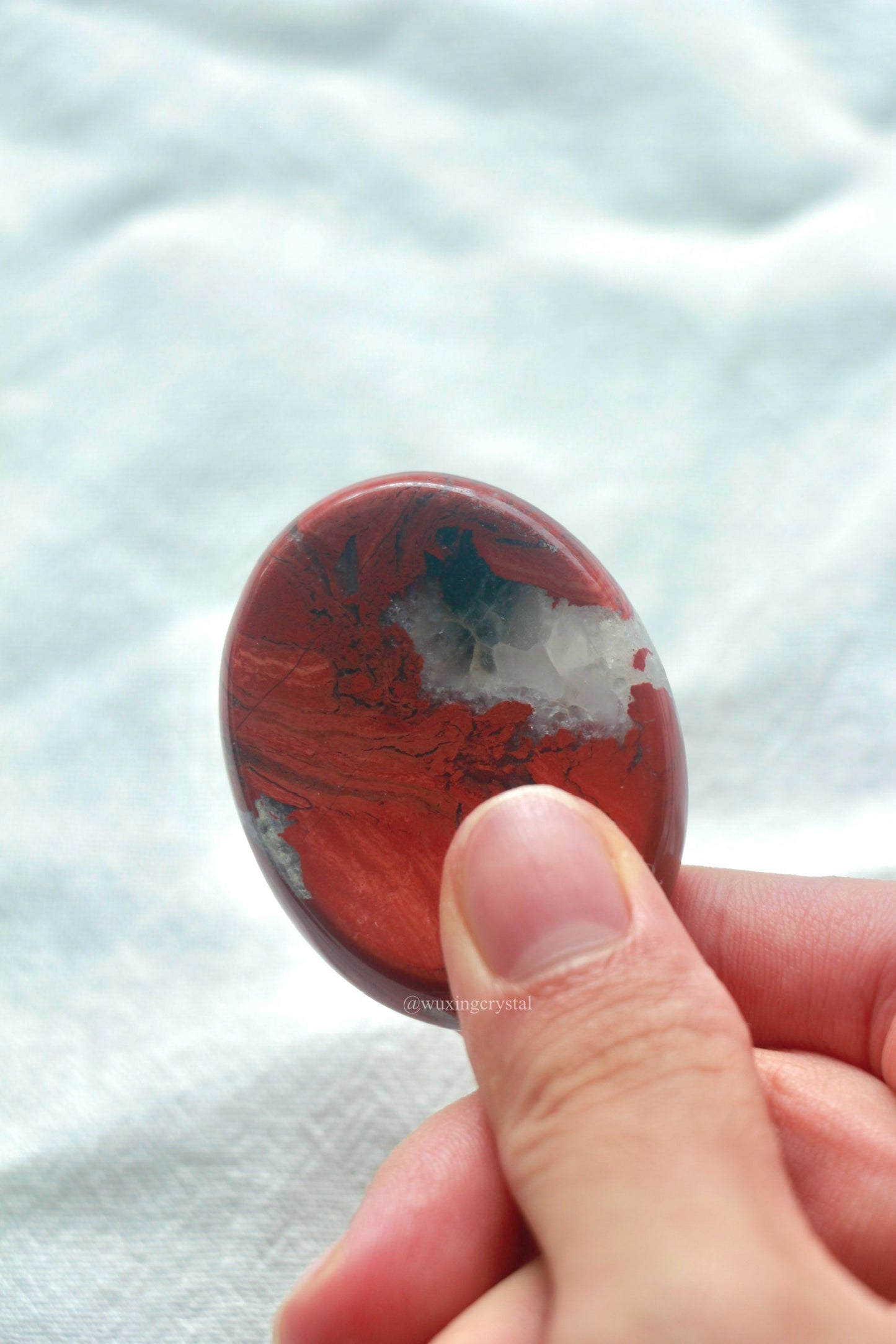 Red Jasper Worry Stone: Embrace Strength and Vitality