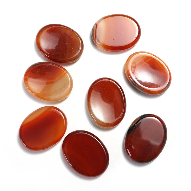 Red Agate Worry Stone: Embrace Strength and Grounding