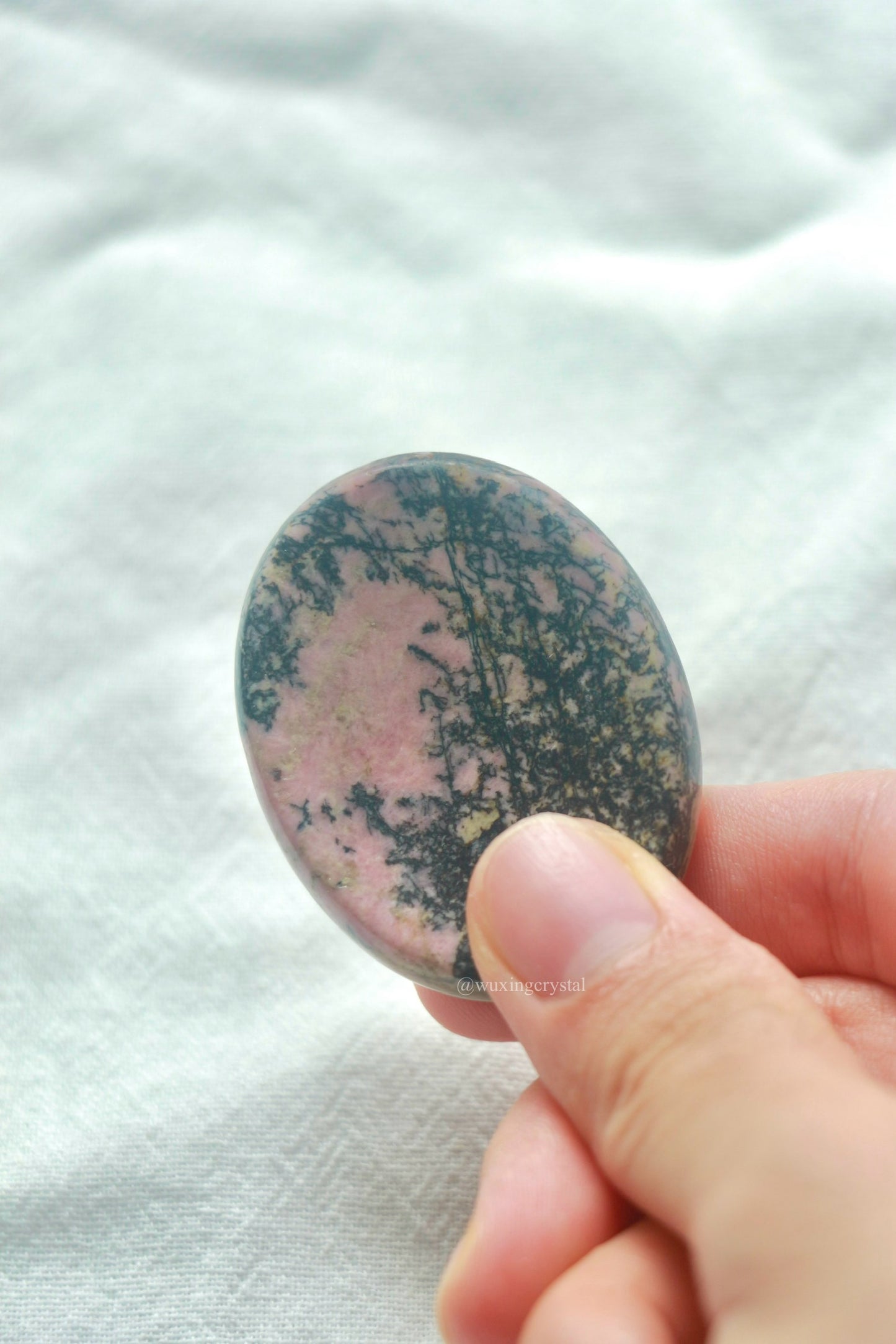 Rhodonite Worry Stone: Embrace Healing and Compassion