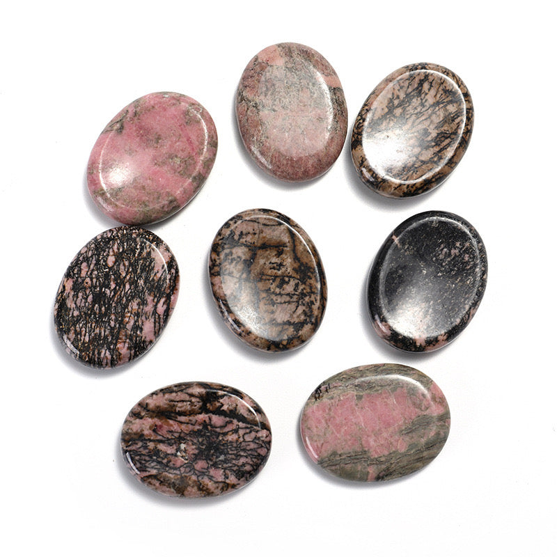 Rhodonite Worry Stone: Embrace Healing and Compassion