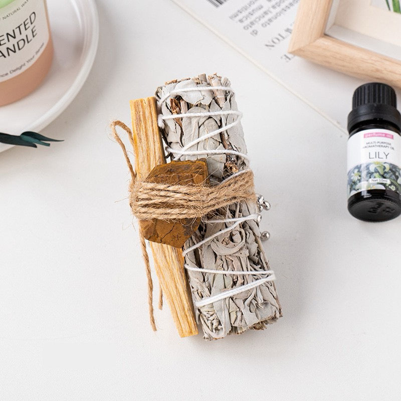 White Sage & Palo Santo & Raw Stone Cleansing Set