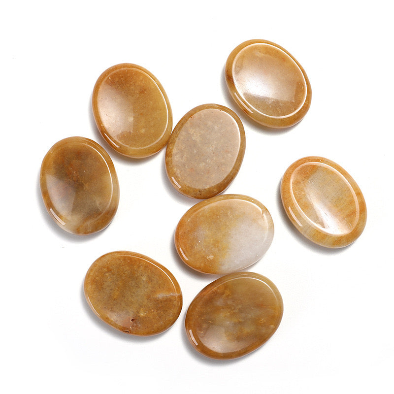 Yellow Calcite Worry Stone: Embrace Joy and Confidence