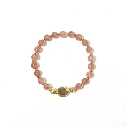 “Maiden’s Heart” Strawberry Quartz Bracelet
